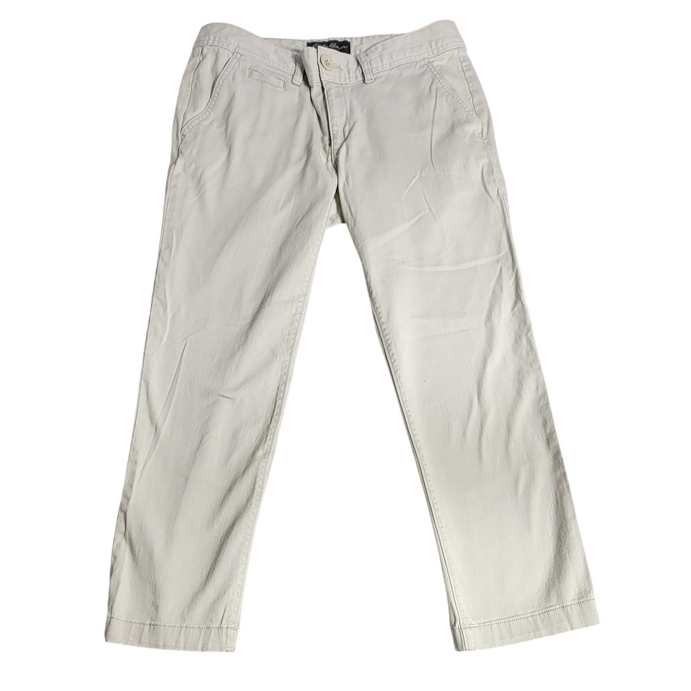 Eddie Bauer Womens Chino Pants Size 6 Beige Straight Leg Mid Rise Stretch